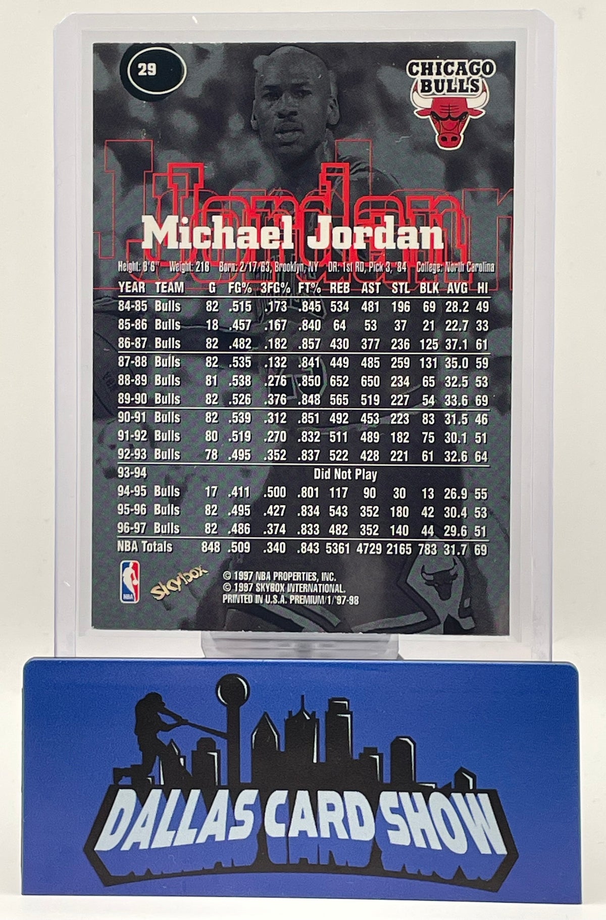 1997-98 SkyBox Premium Michael Jordan #29 HOF