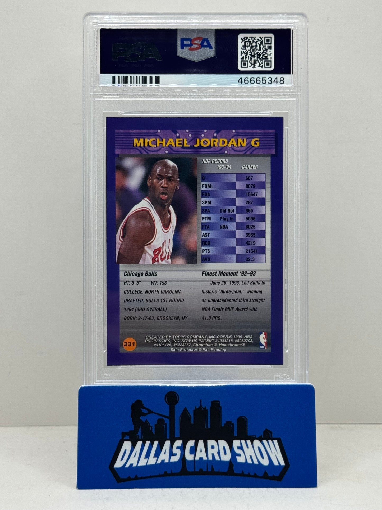 1994 Topps Finest #331 Michael Jordan PSA 9