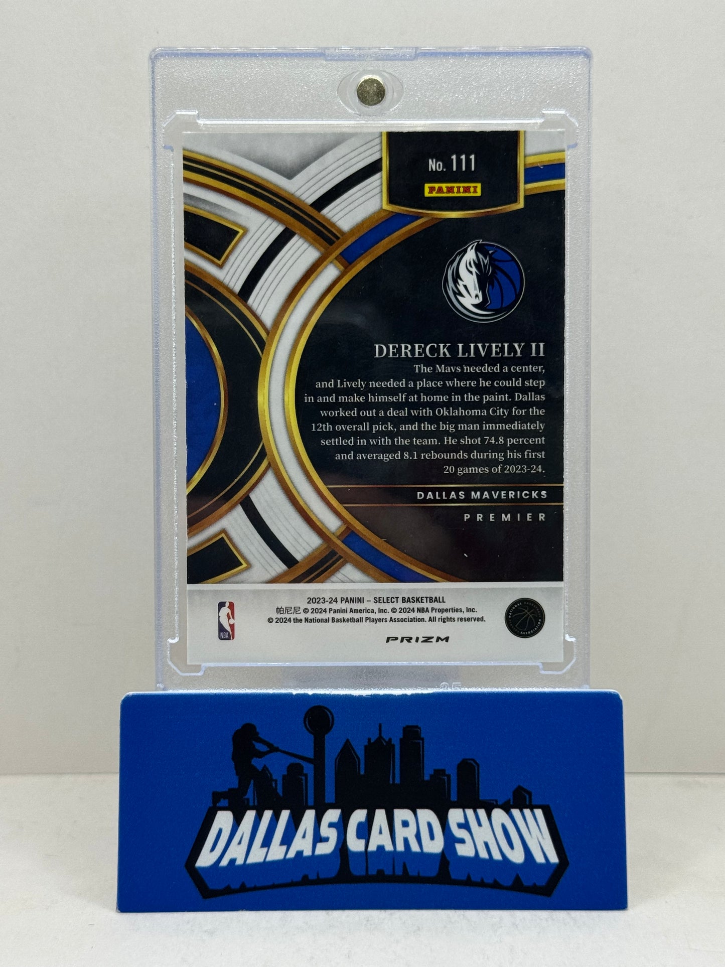 2023-24 Select Dereck Lively II Premier Tiger Stripe Case Hit