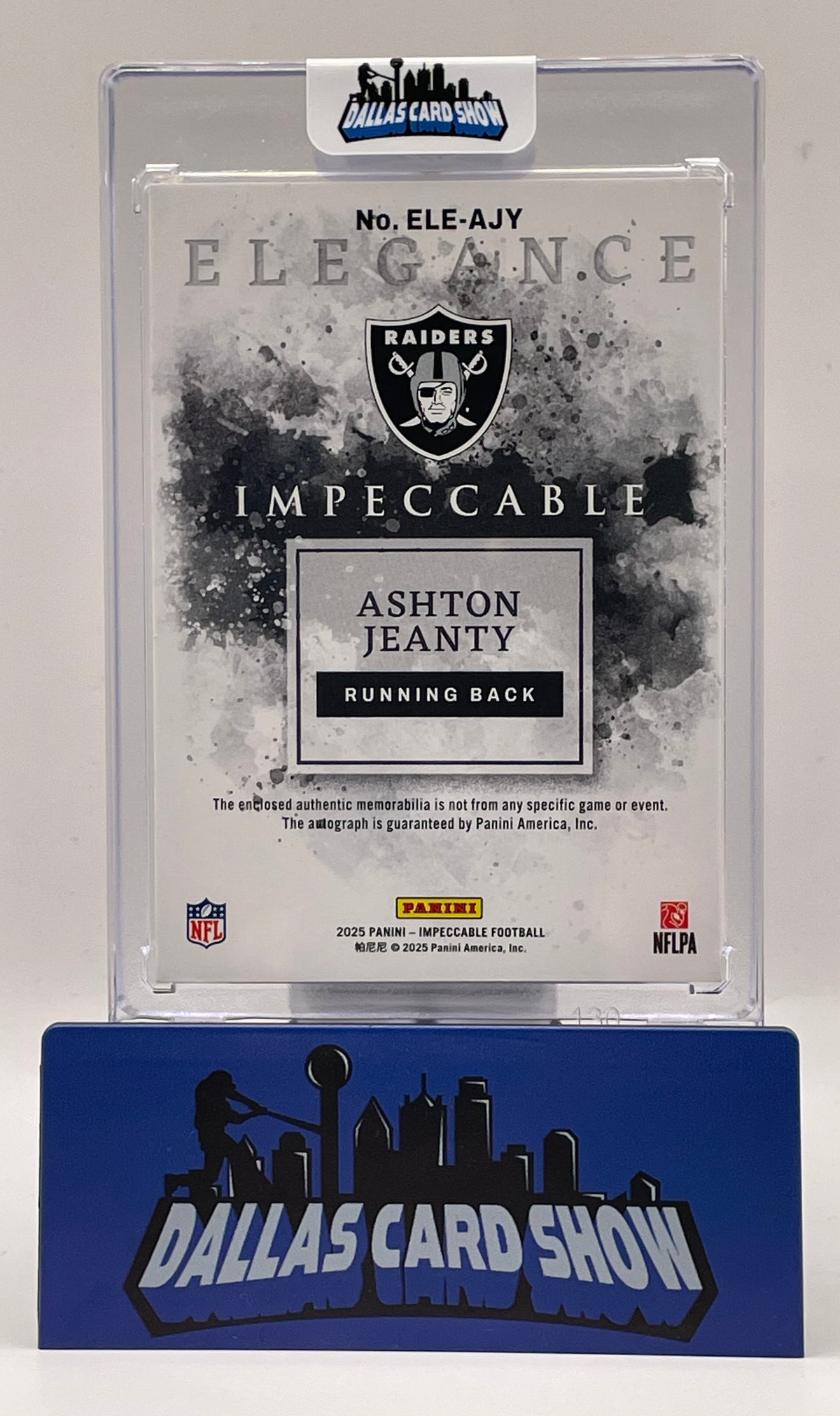2025 Impeccable #ELE-AJY Ashton Jeanty Elegance Rookie Patch Autograph /89
