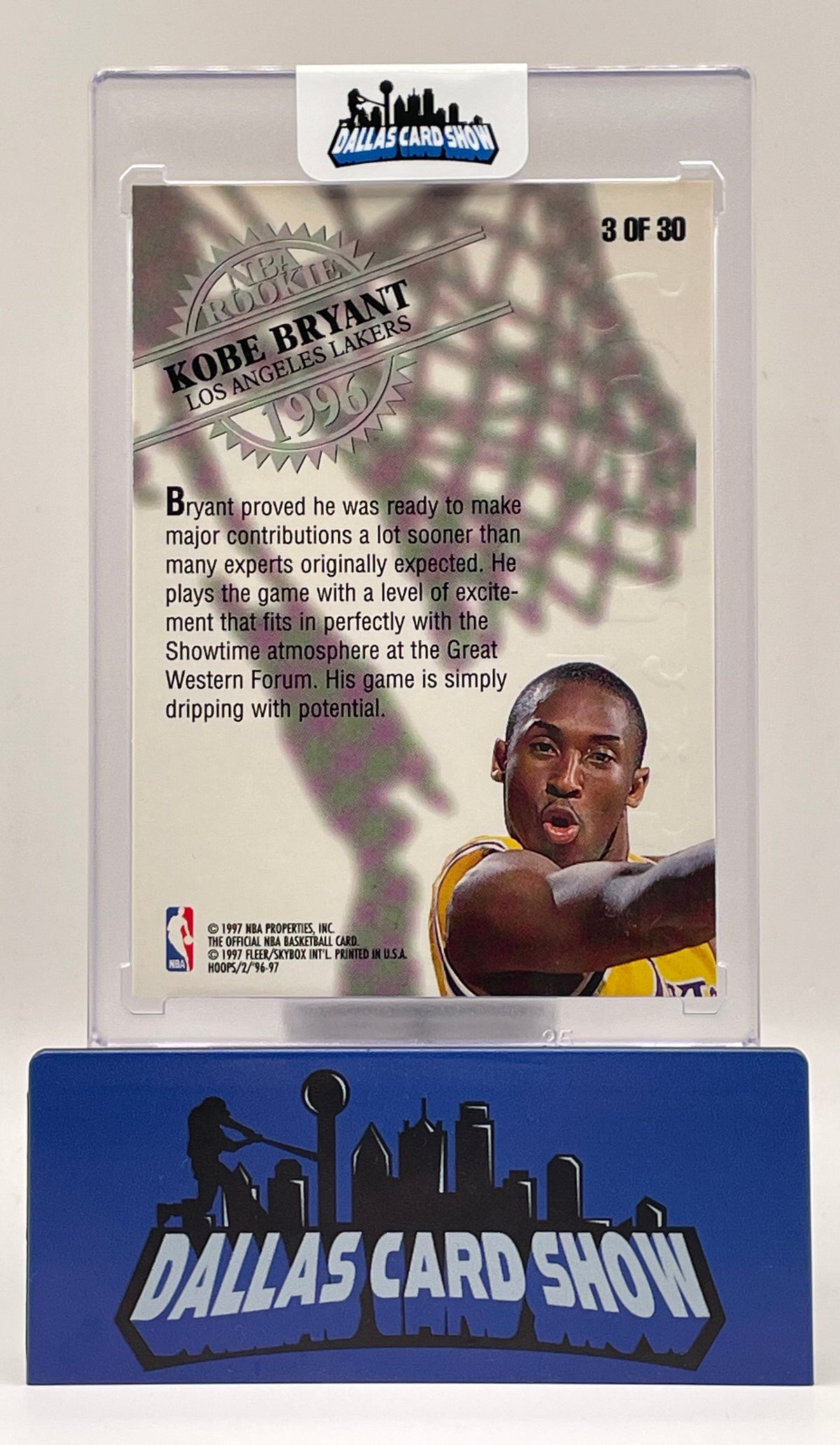 1996-97 Hoops Kobe Bryant Rookies Rookie RC #3 Lakers
