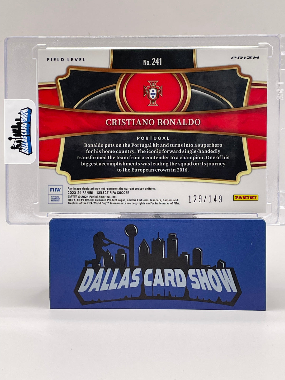 2023-24 Panini Select Fifa #241 Cristiano Ronaldo Field Level Red Wave /149