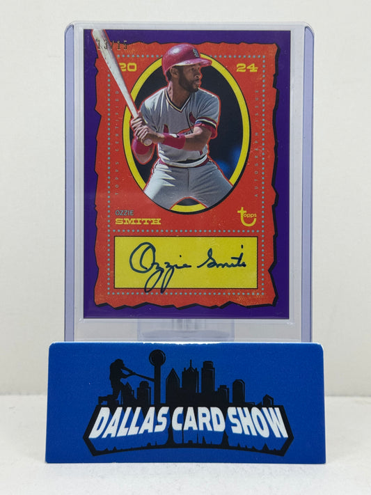 2024 Topps Brooklyn Collection #AC-OS Ozzie Smith Purple Autograph /15