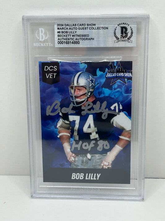 2024 Dallas Card Show Bob Lilly #6 Beckett Witnessed Authentic Autograph (4880)