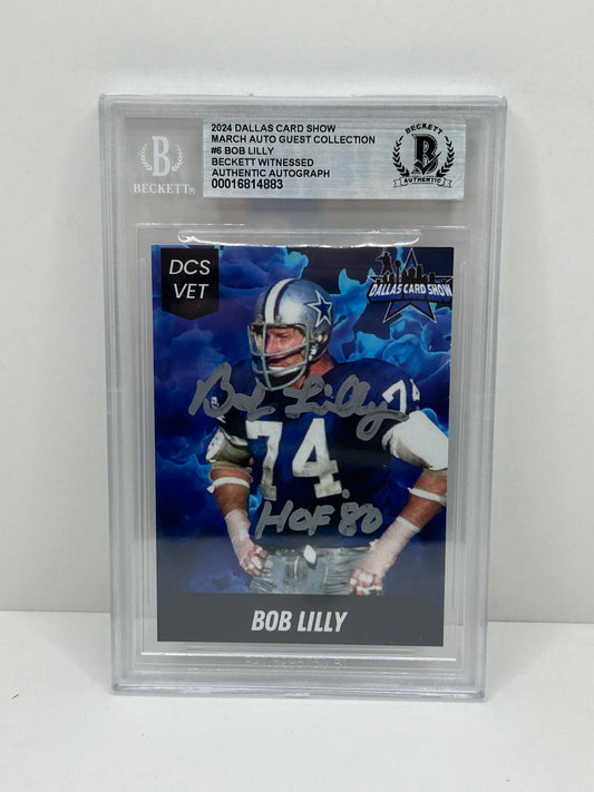 2024 Dallas Card Show Bob Lilly #6 Beckett Witnessed Authentic Autograph (4883)