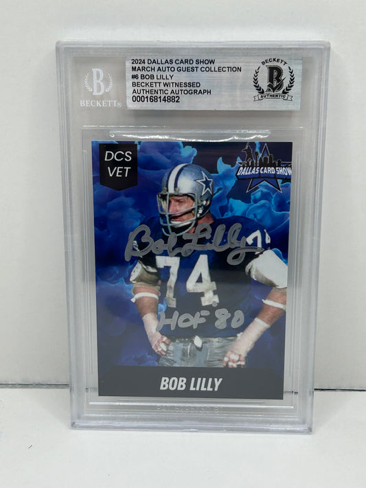 2024 Dallas Card Show Bob Lilly #6 Beckett Witnessed Authentic Autograph (4882)