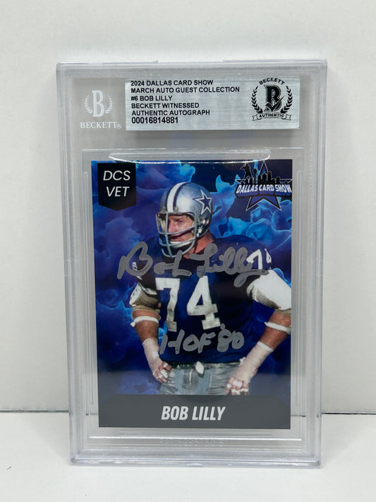 2024 Dallas Card Show Bob Lilly #6 Beckett Witnessed Authentic Autograph (4881)