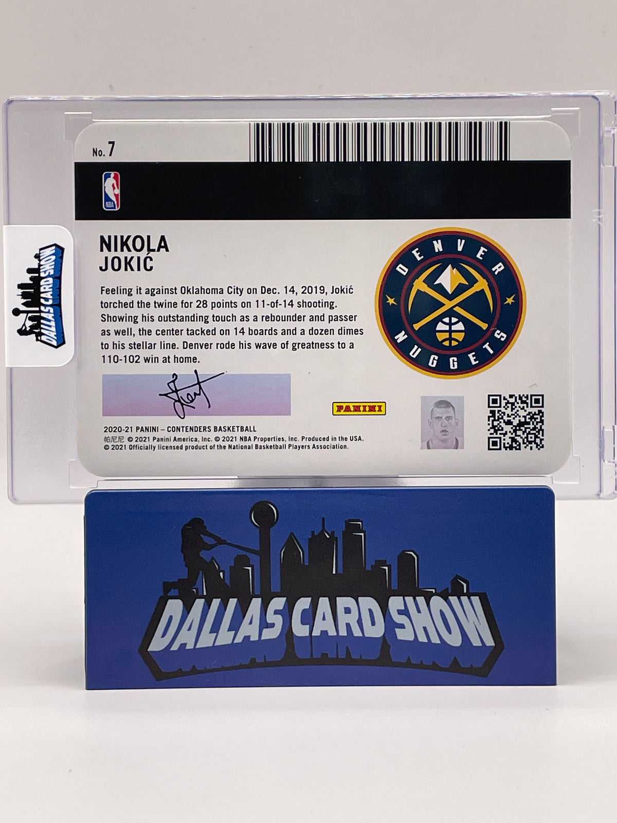 2020-21 Panini Contenders #7 Nikola Jokic License To Dominate Case Hit