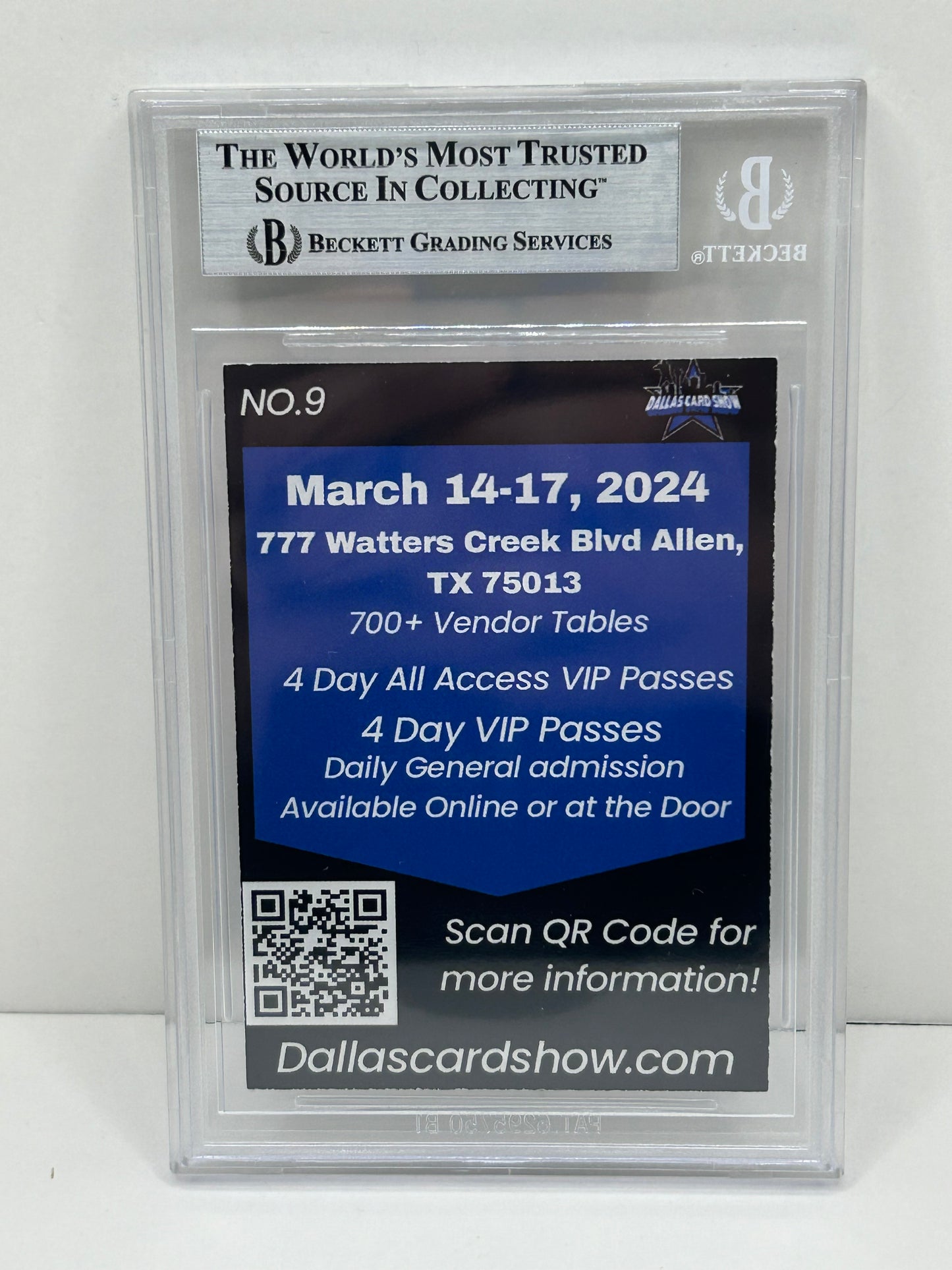 2024 Dallas Card Show Raghib "Rocket" Ismail #9 Beckett Witnessed Authentic Autograph (4889)