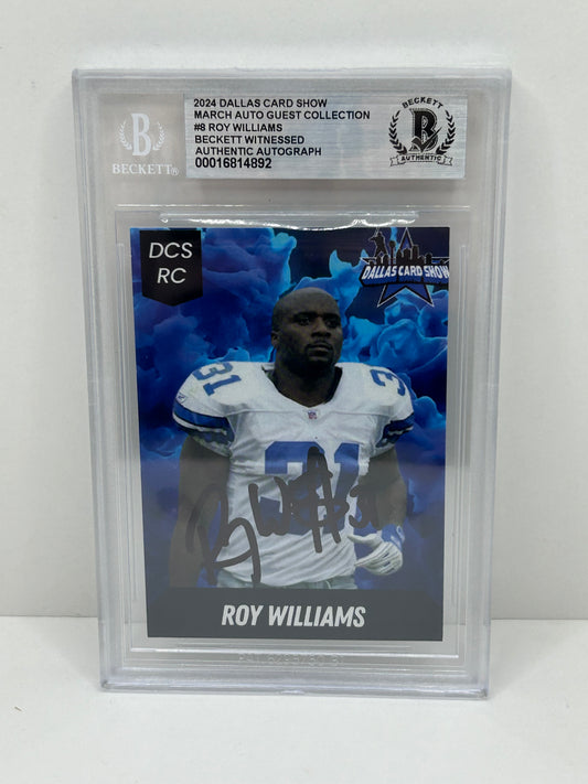 2024 Dallas Card Show Roy Williams #8 Beckett Witnessed Authentic Autograph (4892)