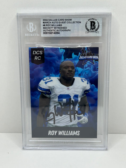 2024 Dallas Card Show Roy Williams #8 Beckett Witnessed Authentic Autograph (4894)