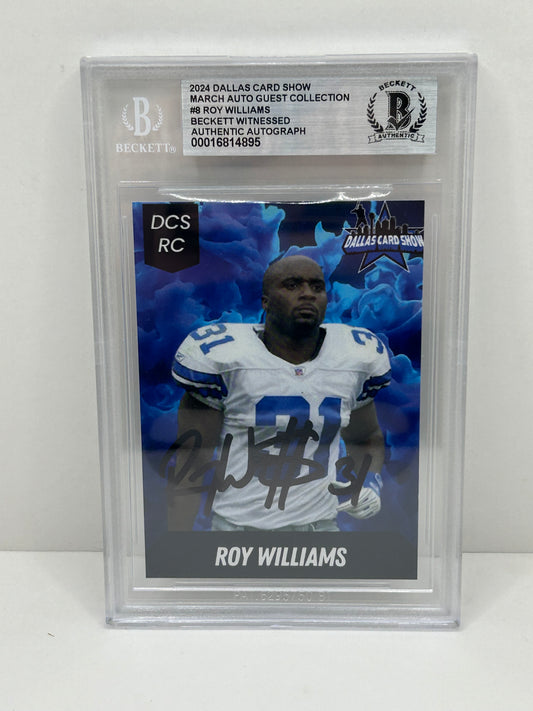 2024 Dallas Card Show Roy Williams #8 Beckett Witnessed Authentic Autograph (4895)