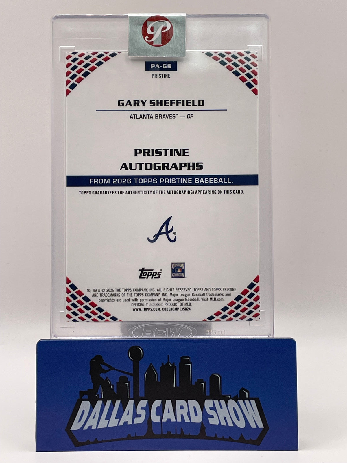 2026 Topps Pristine #PA-GS Gary Sheffield Gold Autograph /50