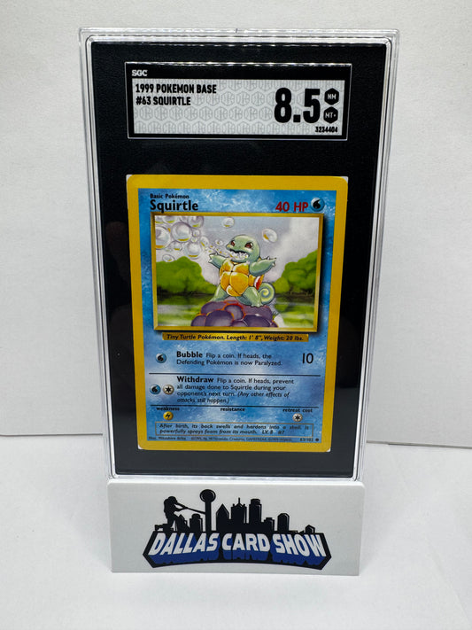 1999 Base Set Squirtle 63/102 SGC 8.5