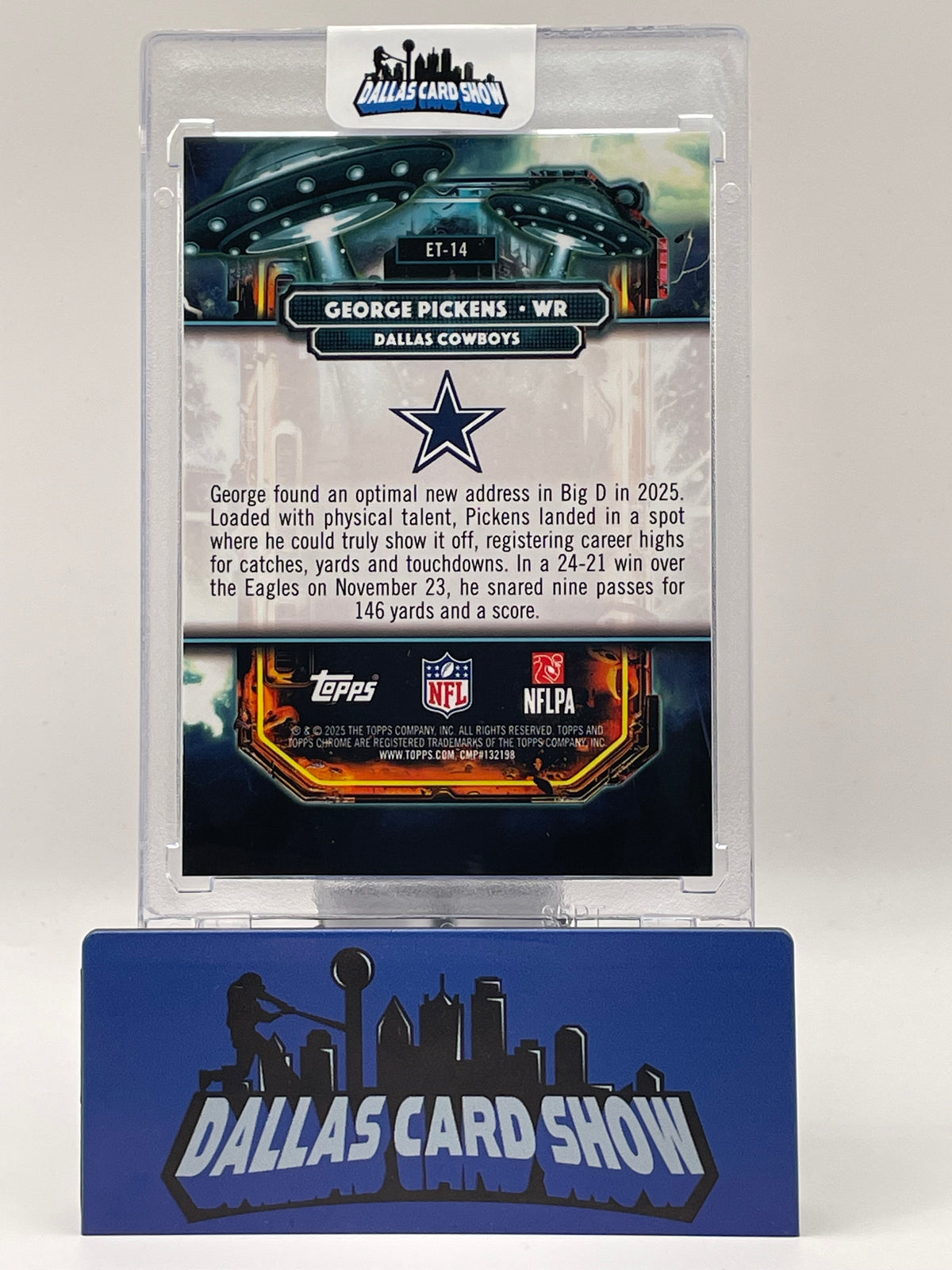 2025 Topps Chrome Cosmic #ET-14 George Pickens Gold Lazer /50