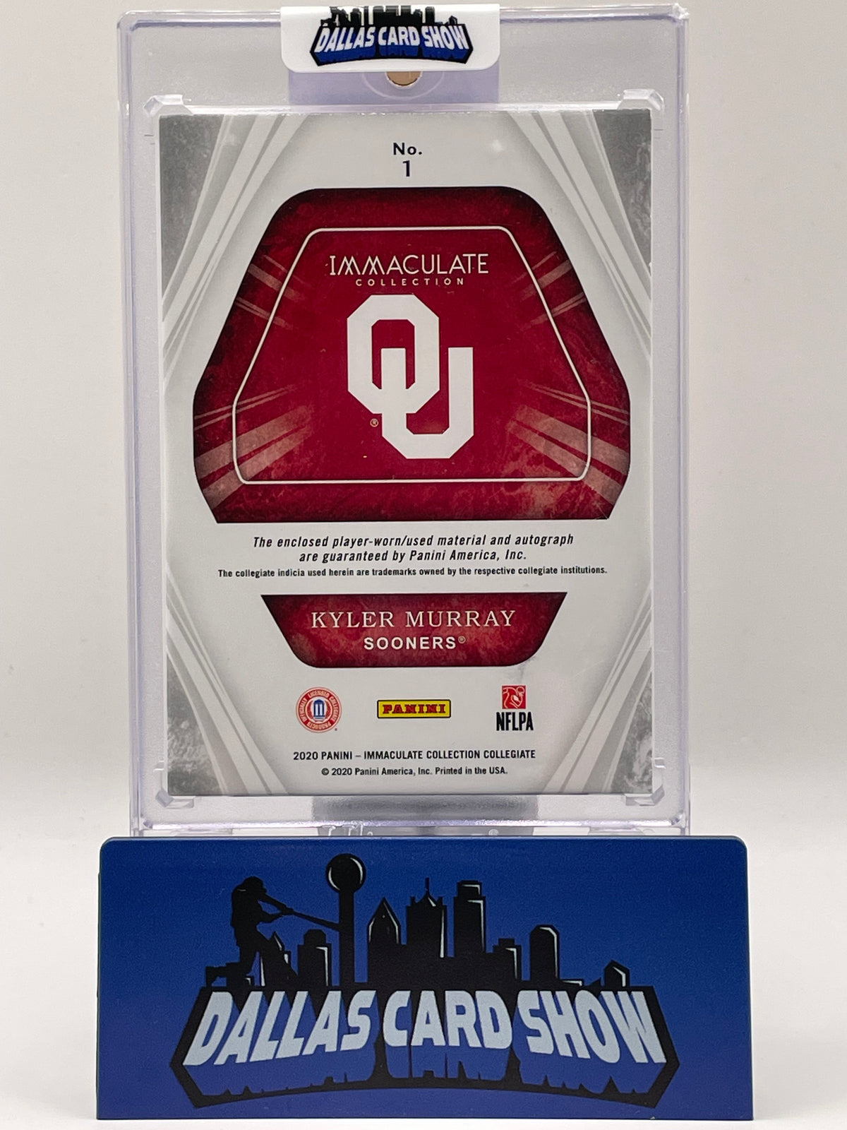 2020 Panini Immaculate Collegiate #1 Kyler Murray Patch Autograph /49