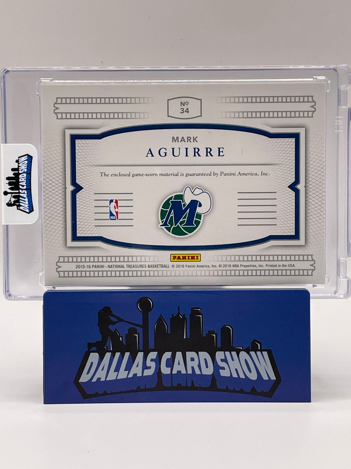 2015-16 National Treasure #34 Mark Aguirre Treasured Threads /25
