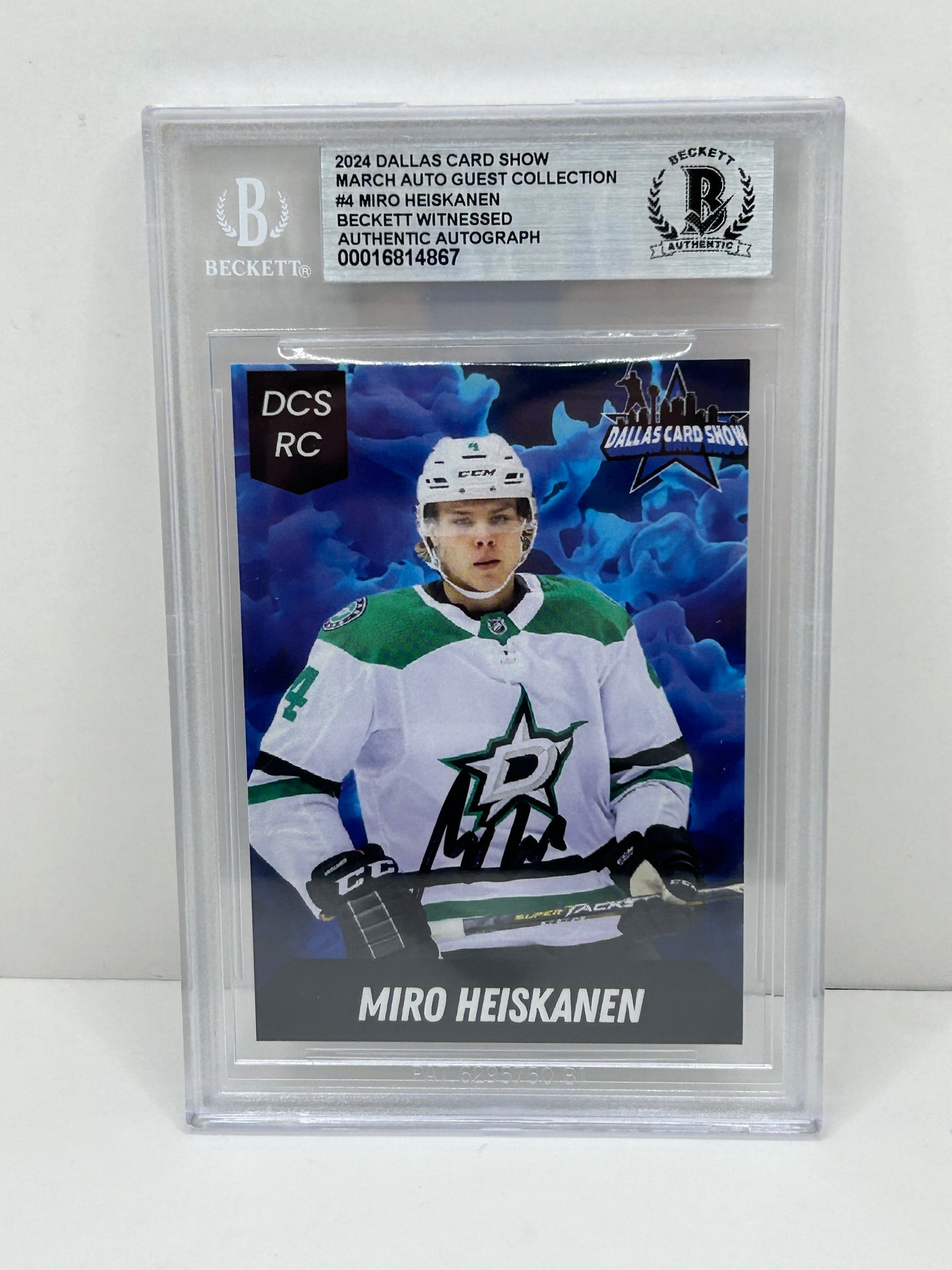 2024 Dallas Card Show Miro Heiskanen Autograph #4 Beckett Witnessed