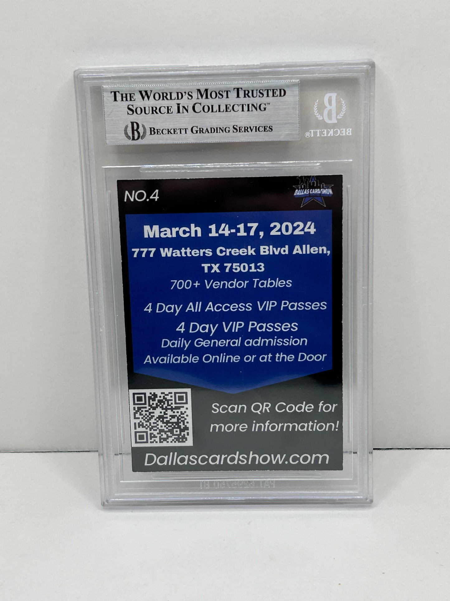 2024 Dallas Card Show Miro Heiskanen Autograph #4 Beckett Witnessed