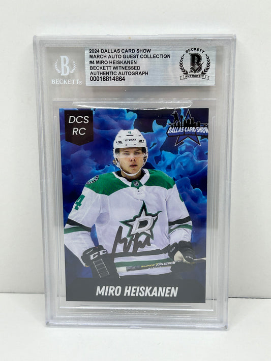 2024 Dallas Card Show Miro Heiskanen Autograph #4 Beckett Witnessed