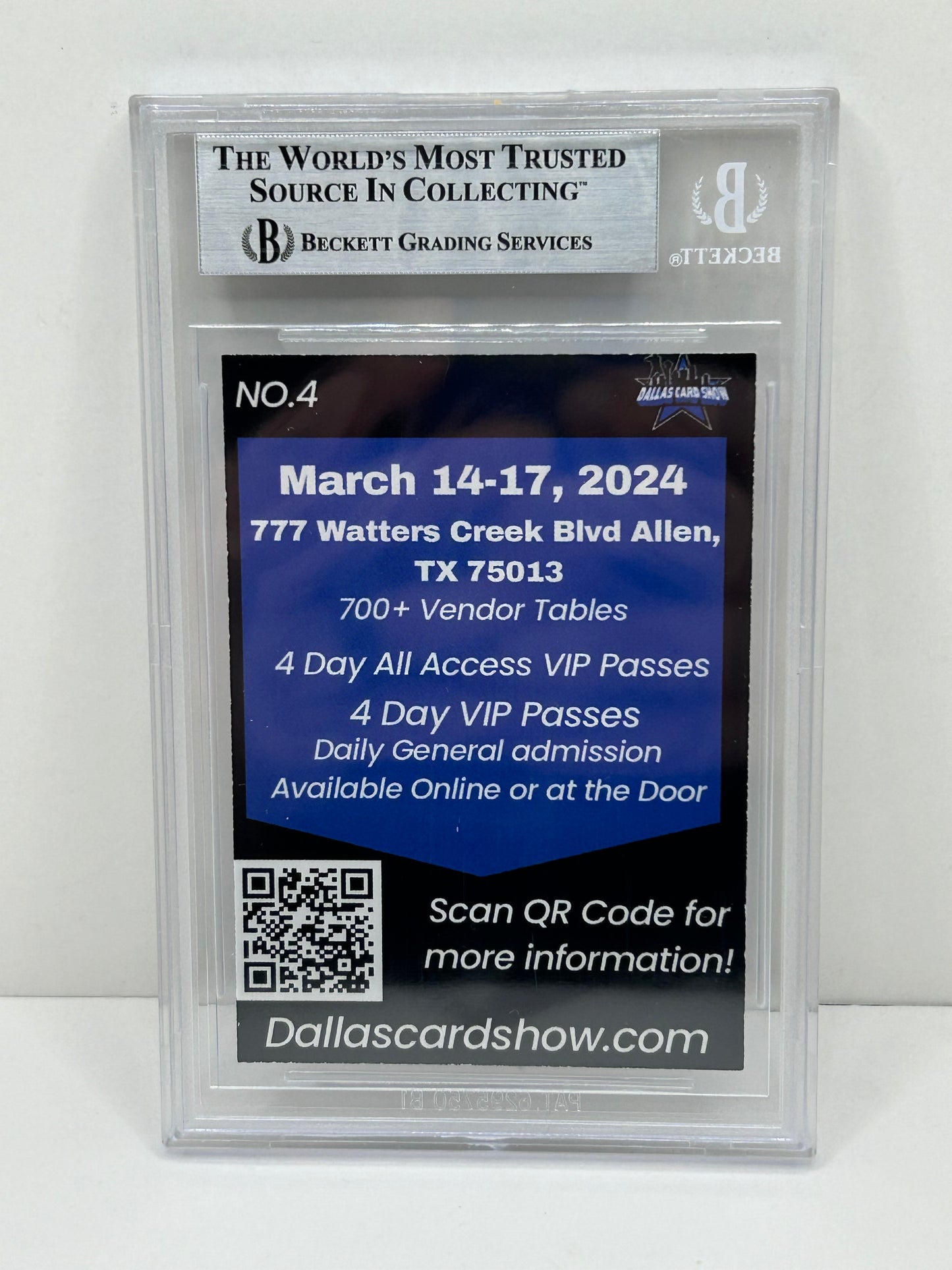 2024 Dallas Card Show Miro Heiskanen Autograph #4 Beckett Witnessed