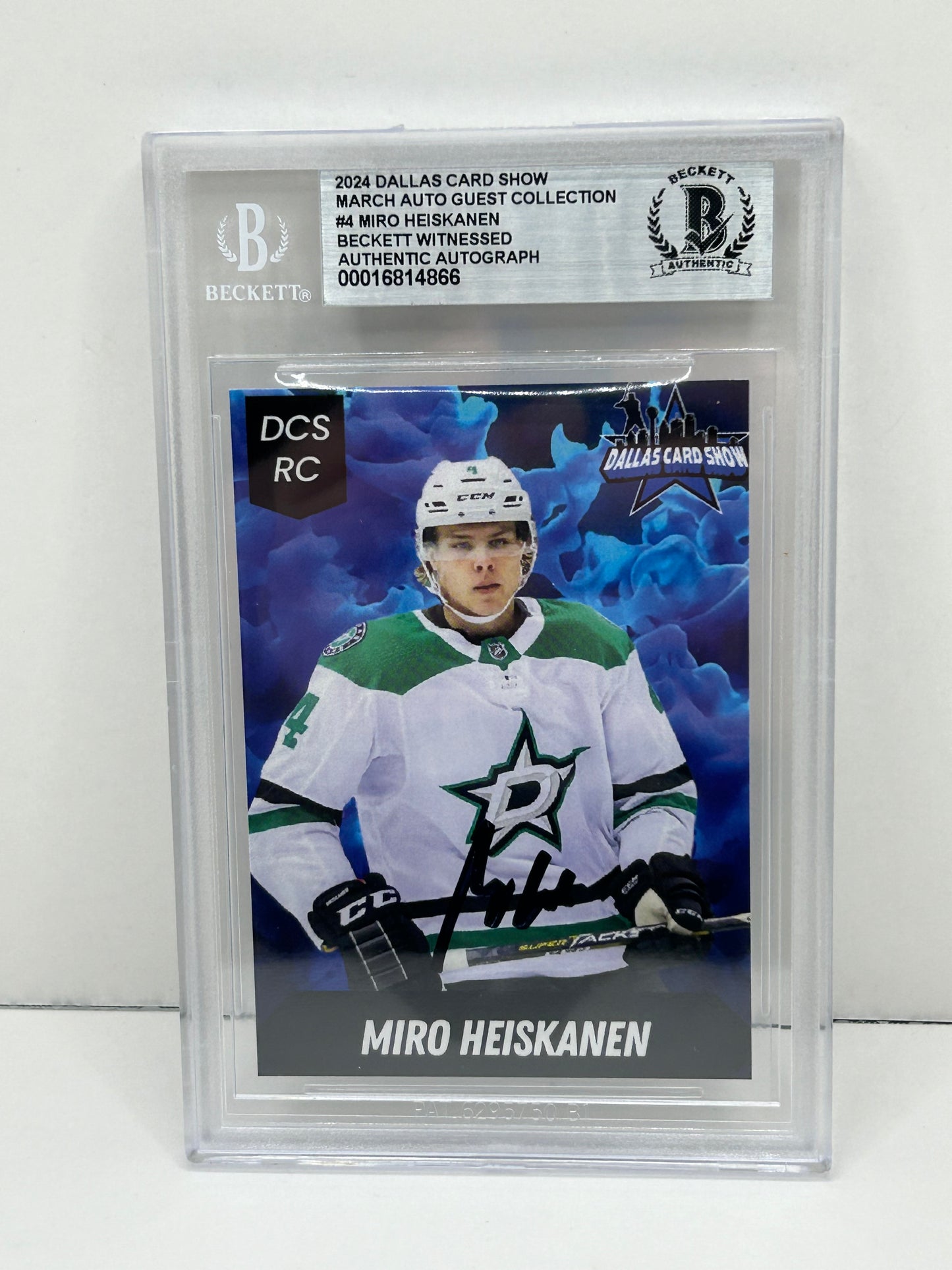 2024 Dallas Card Show Miro Heiskanen Autograph #4 Beckett Witnessed