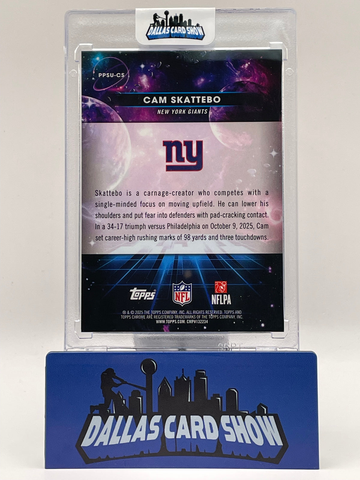 2025 Topps Chrome Cosmic #PPSU-CS Cam Skattebo Sun Case Hit