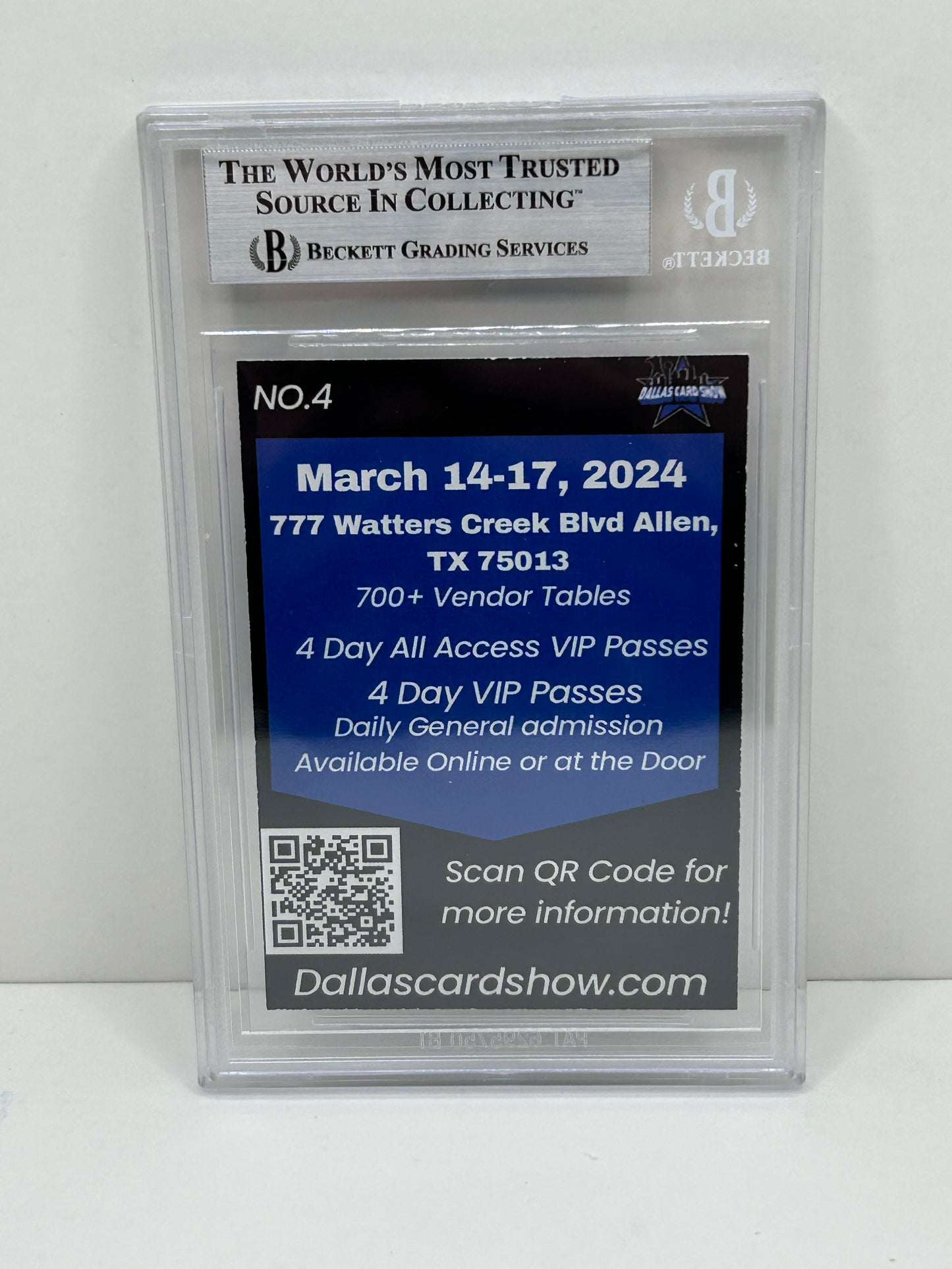 2024 Dallas Card Show Miro Heiskanen Autograph #4 Beckett Witnessed