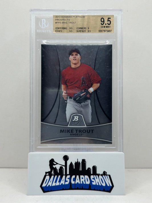 2010 Bowman Platinum #PP5 Mike Trout Prospects BGS 9.5