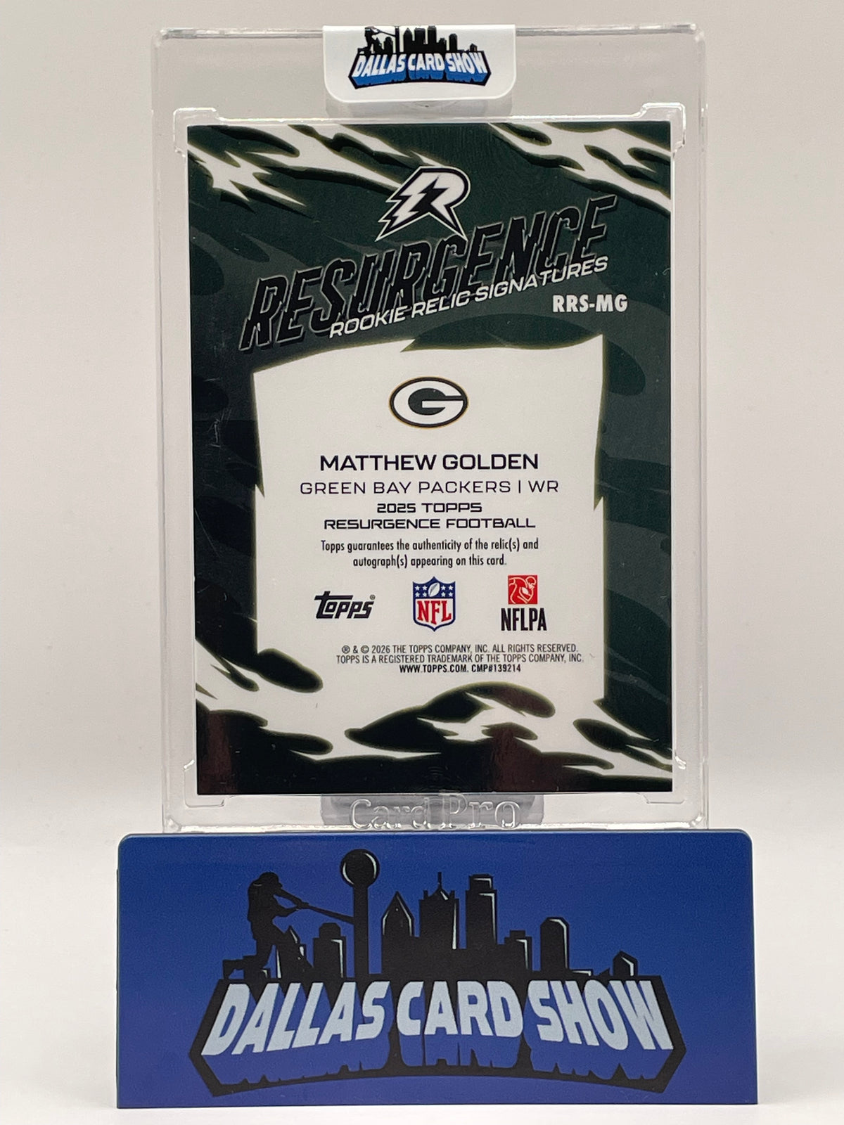 2025 Topps Resuregence #RRS-MG Matthew Golden Rookie Relic Signature /10