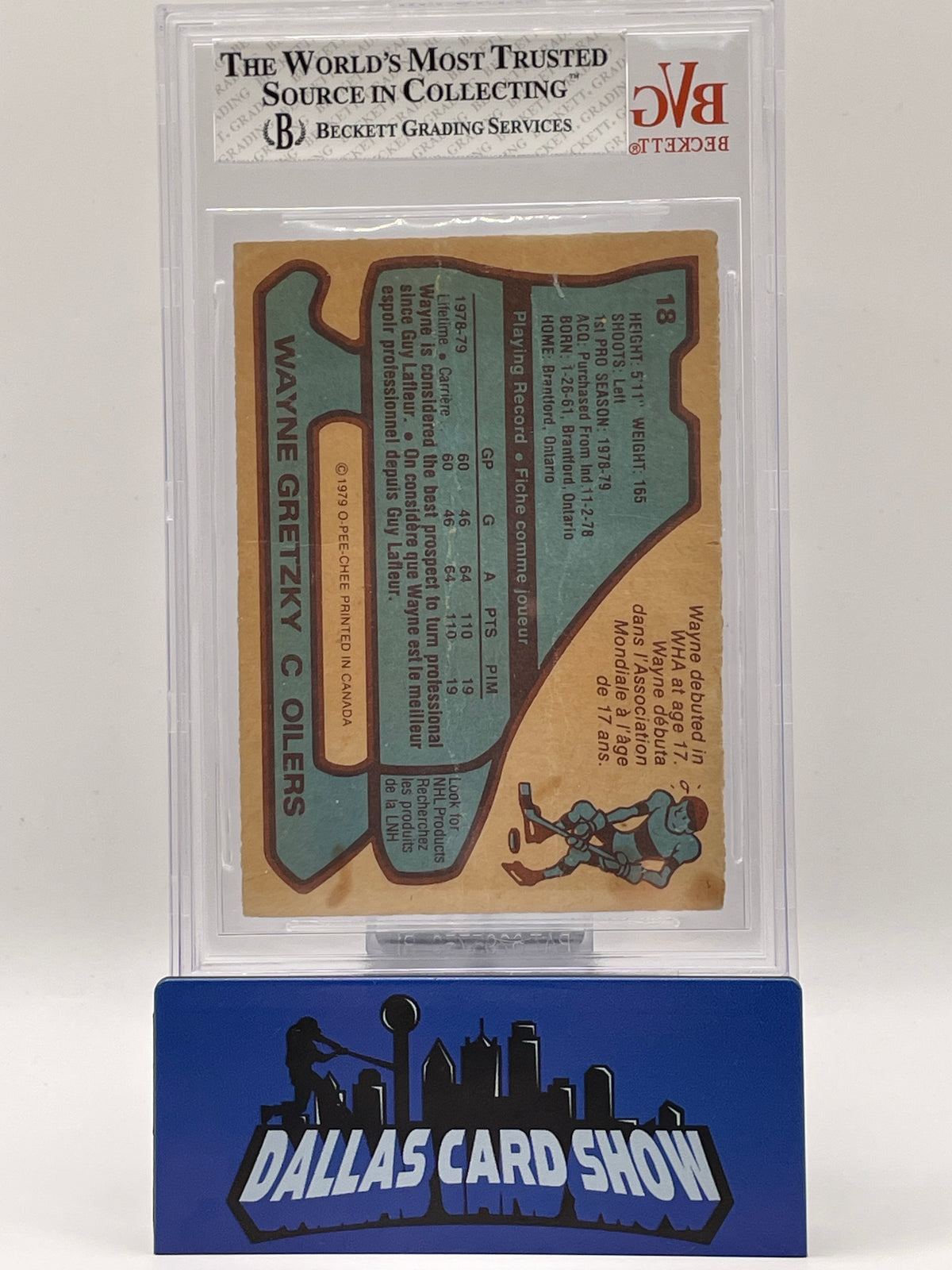 1979-80 O-Pee-Chee #18 Wayne Gretzky Rookie RC BVG 1.5