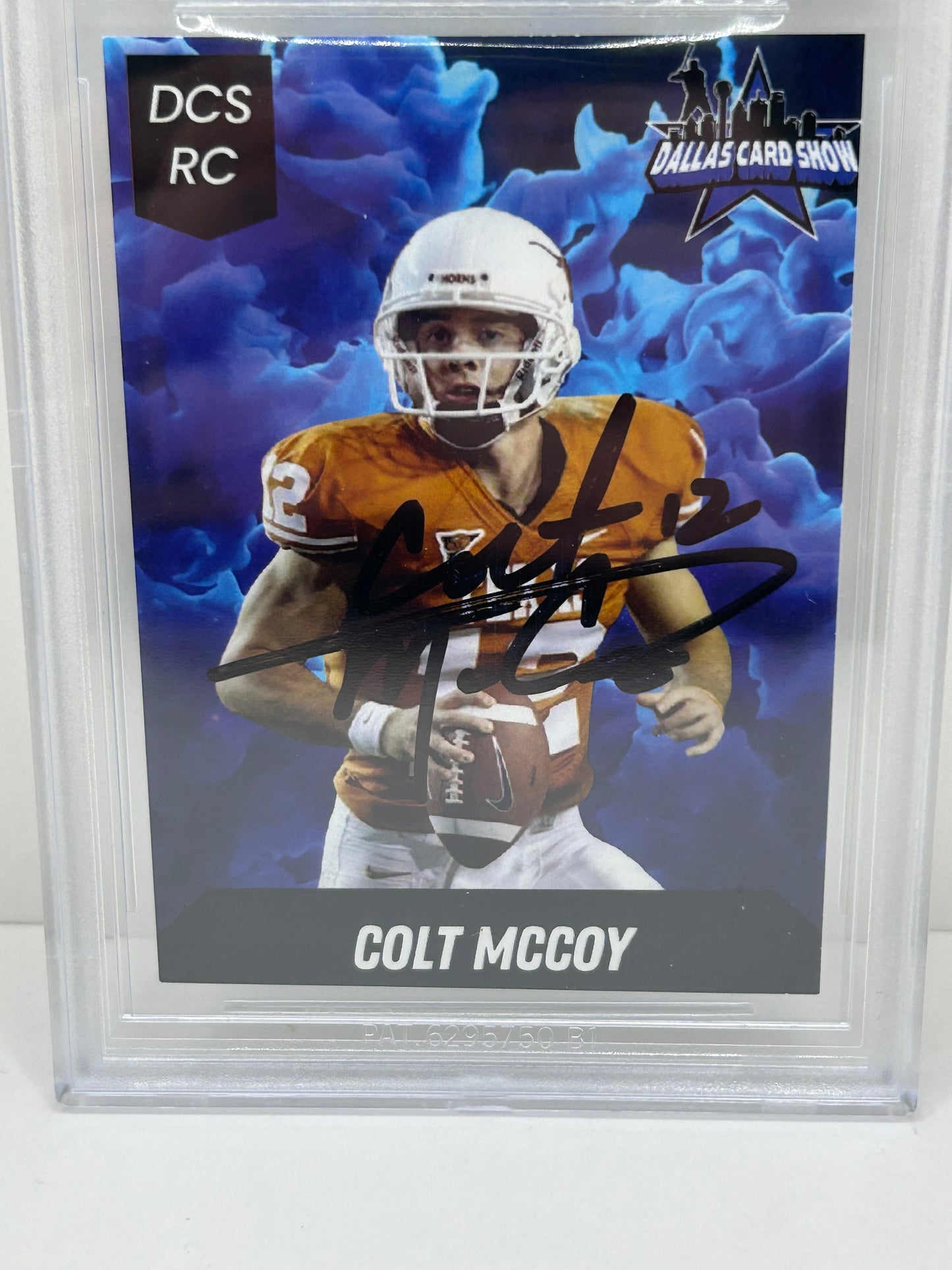2024 Dallas Card Show Colt McCoy #15 Beckett Witnessed Authentic Autograph (4862)