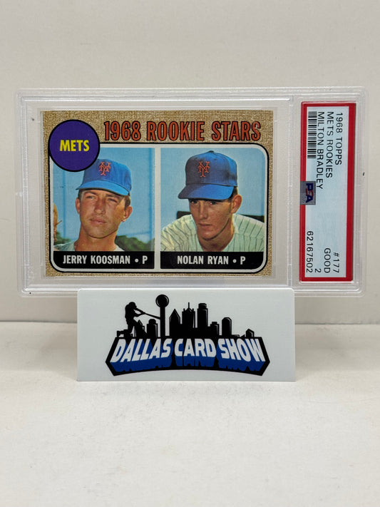 1968 Topps Milton Bradley #177 Nolan Ryan,Jerry Koosman Rookie RC PSA 2