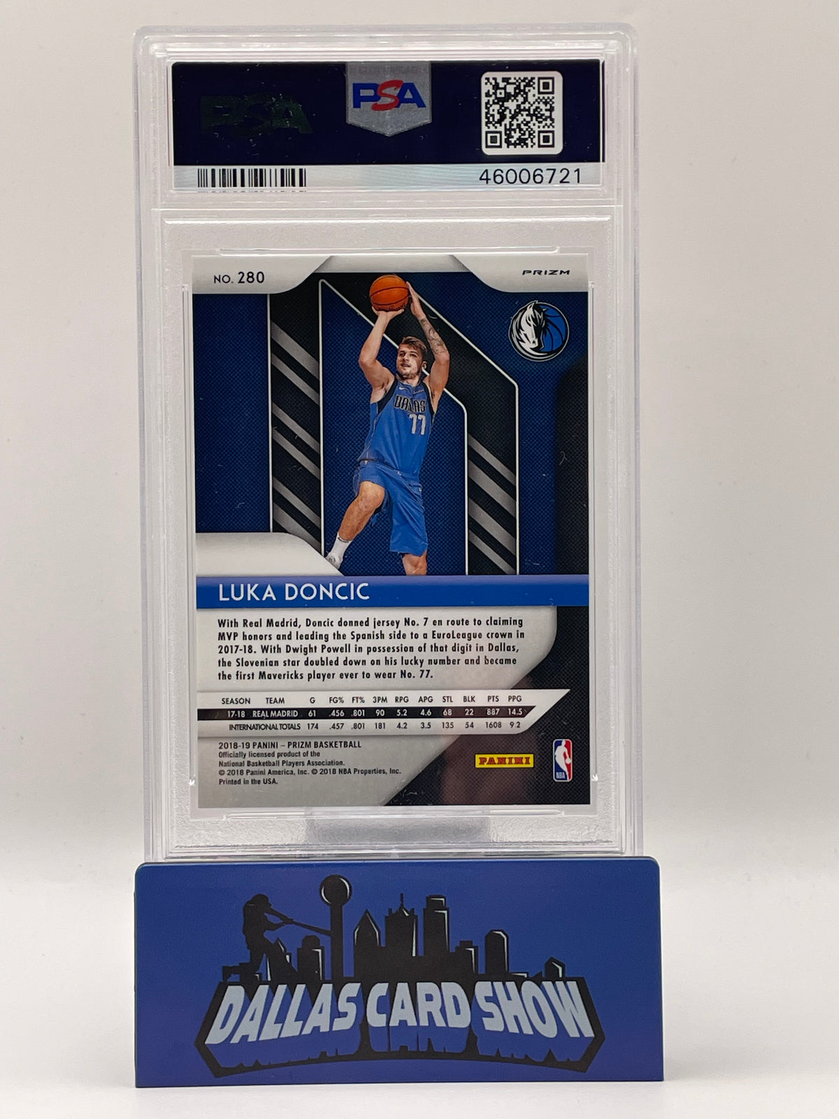 2018 Panini Prizm #280 Luka Doncic Green Prizm Rookie RC PSA 10