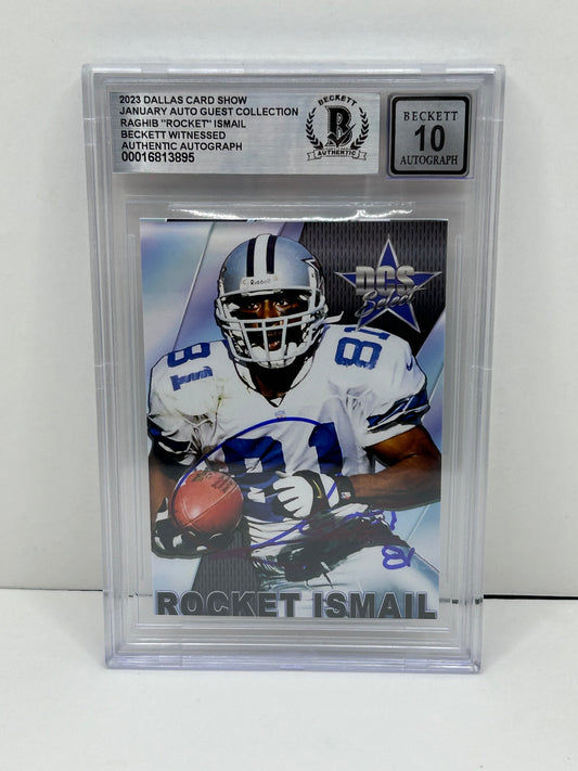 2023 Dallas Card Show Raghib "Rocket" Ismail January Guest Collection Beckett 10 (3895)