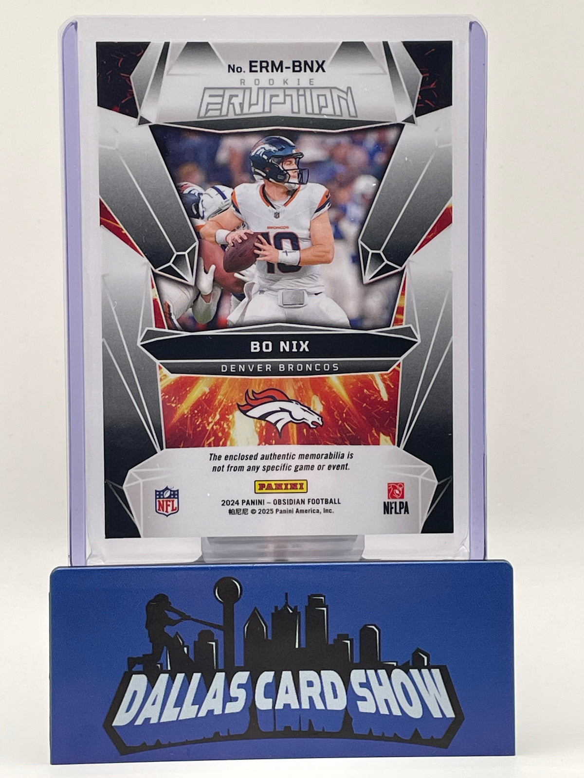 2024 Panini Obsidian #ERM-BNK Bo Nix Rookie Eruption Relic