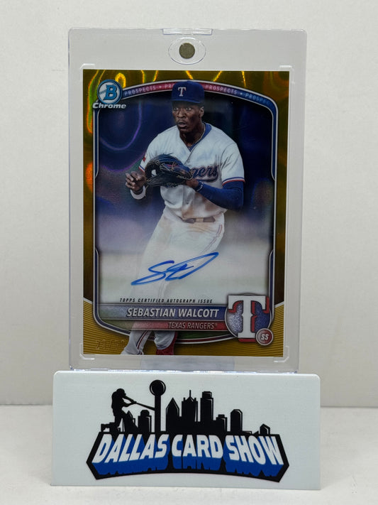 2025 Bowman Chrome #CPA-SW Sebastian Walcott Gold Lava Autograph /50
