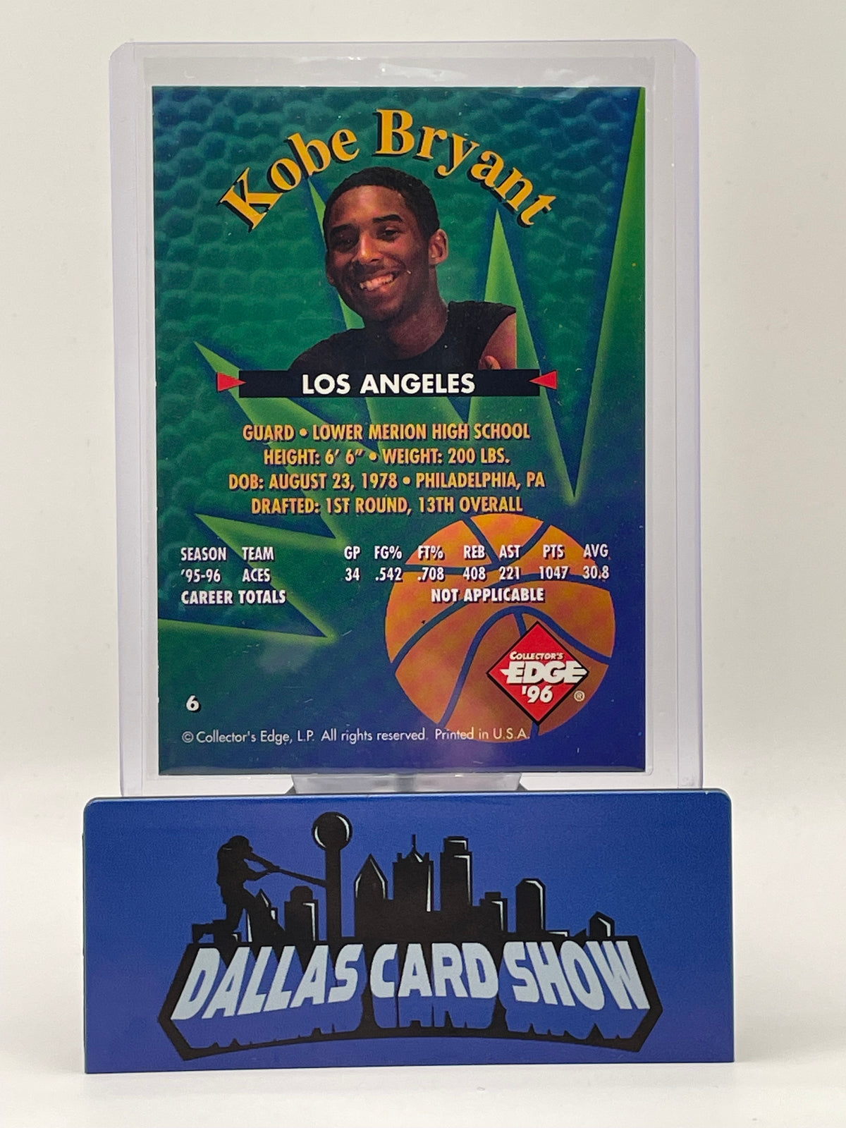 1996 Collectors Edge #6 Kobe Bryant Rookie Rage RC NM