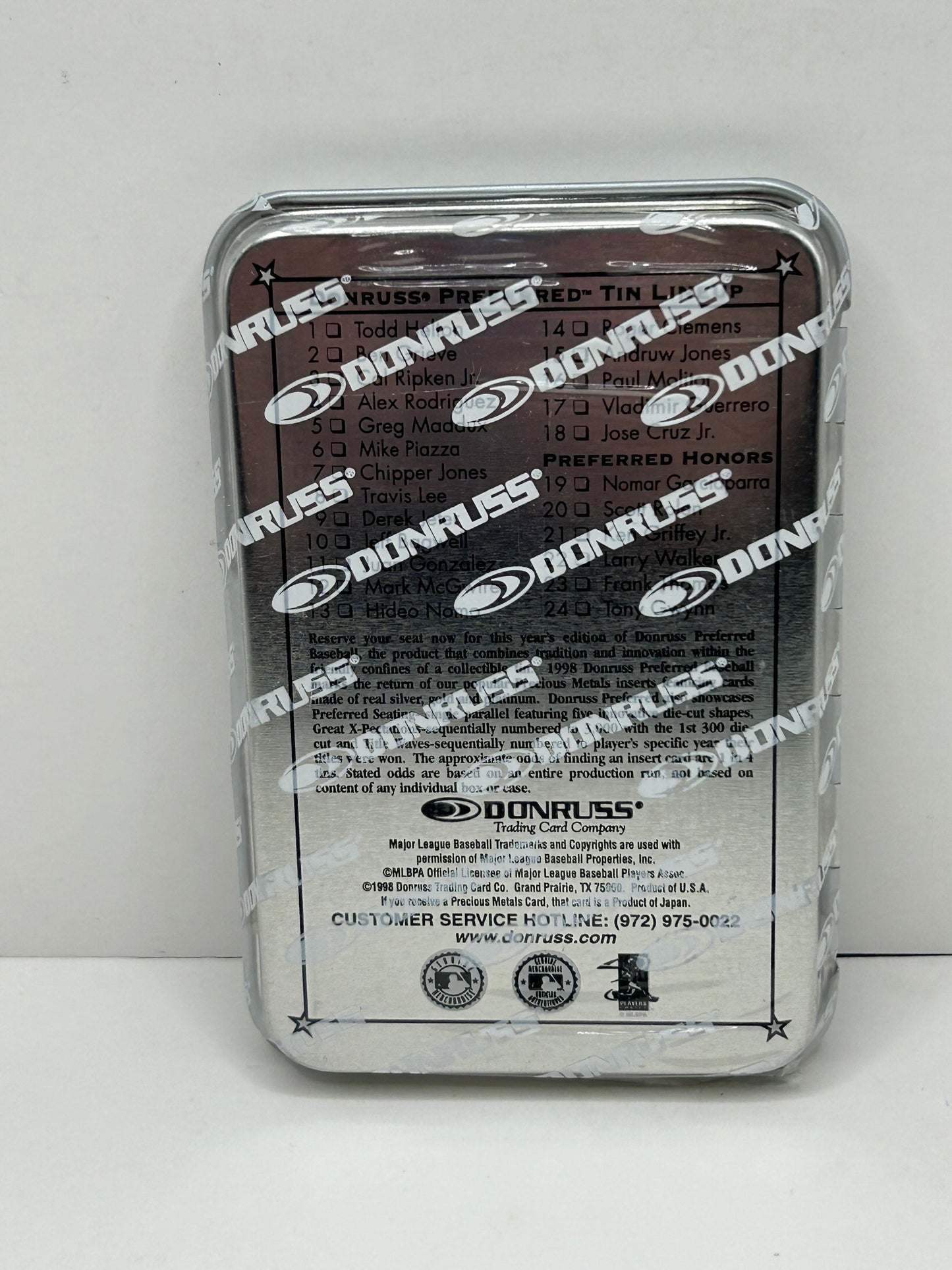 1998 Donruss Preferred Mike Piazza Tin #553/999 5 Cards Per Tin