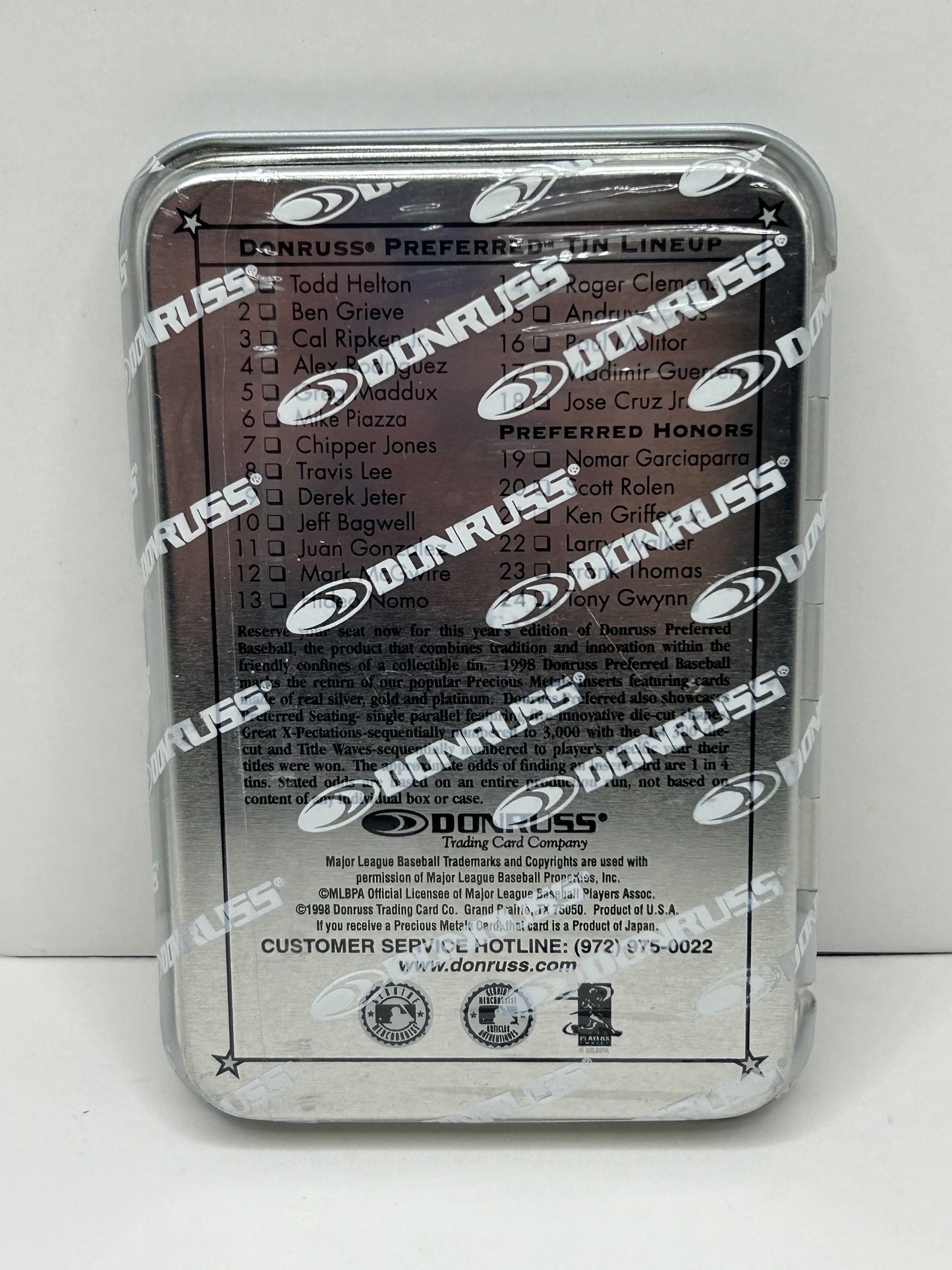 1998 Donruss Preferred Alex Rodriguez  Tin #906/999 5 Cards Per Tin