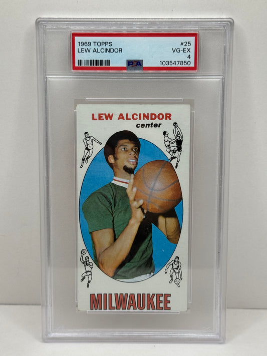 1969 Topps #25 Lew Alcindor Rookie PSA 4