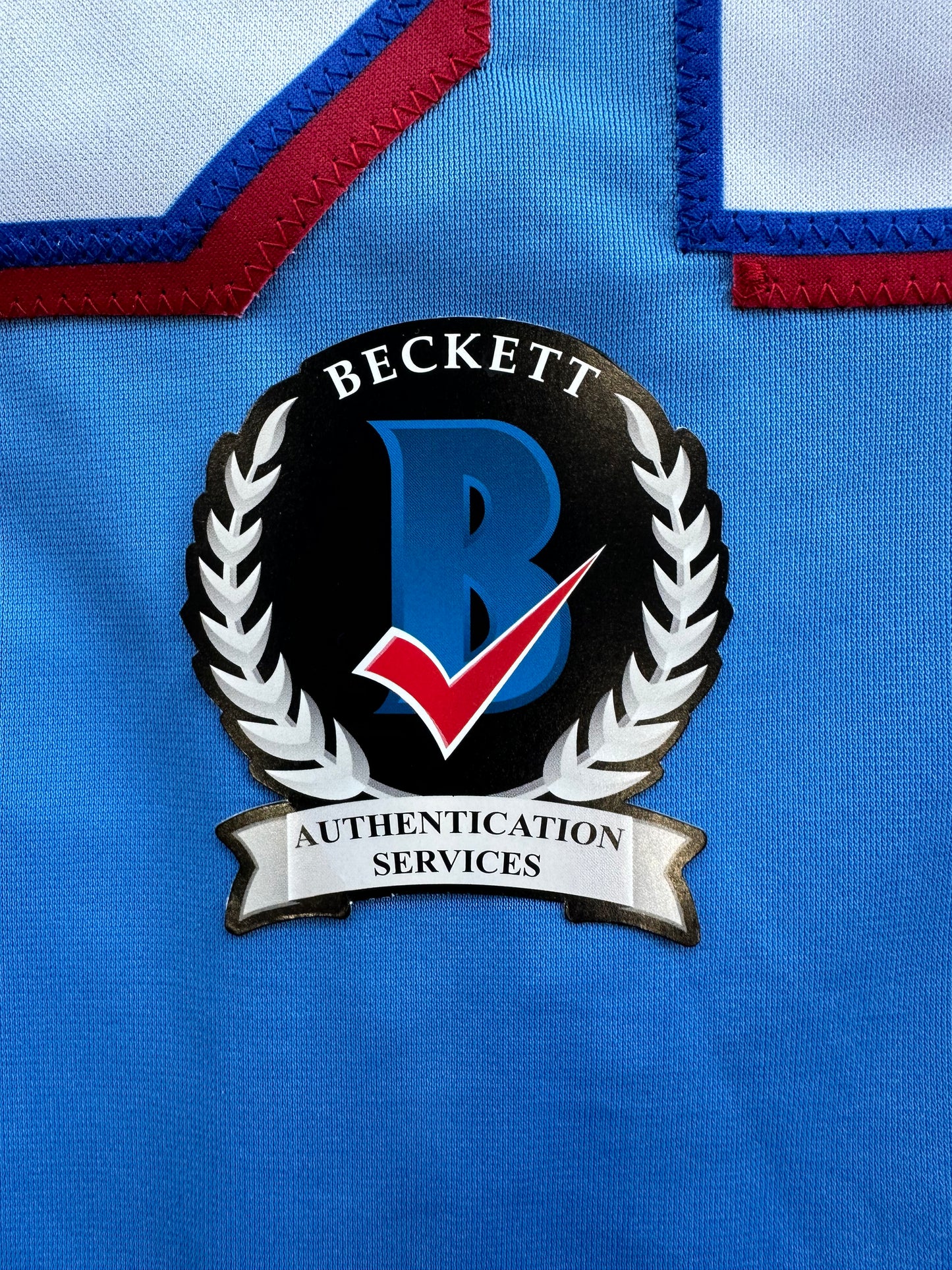 EVAN CARTER TEXAS RANGERS SIGNED Light Blue JERSEY XL BAS COA