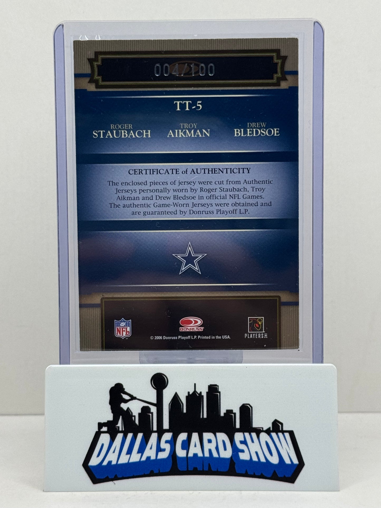 2006 Donruss Classic #TT-5 Stabach,Aikman,Bledsoe Timeless Triples /100