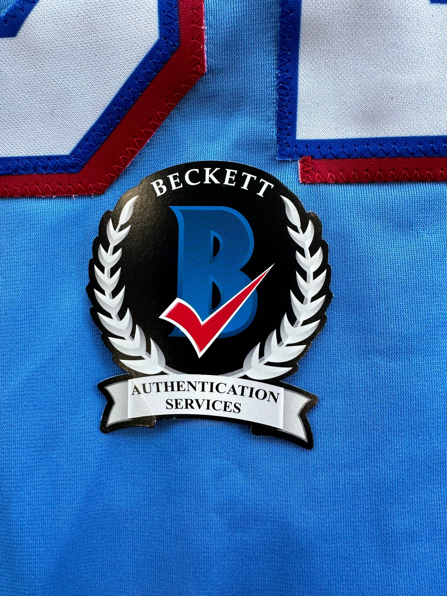 EVAN CARTER TEXAS RANGERS SIGNED Light Blue JERSEY XL BAS COA