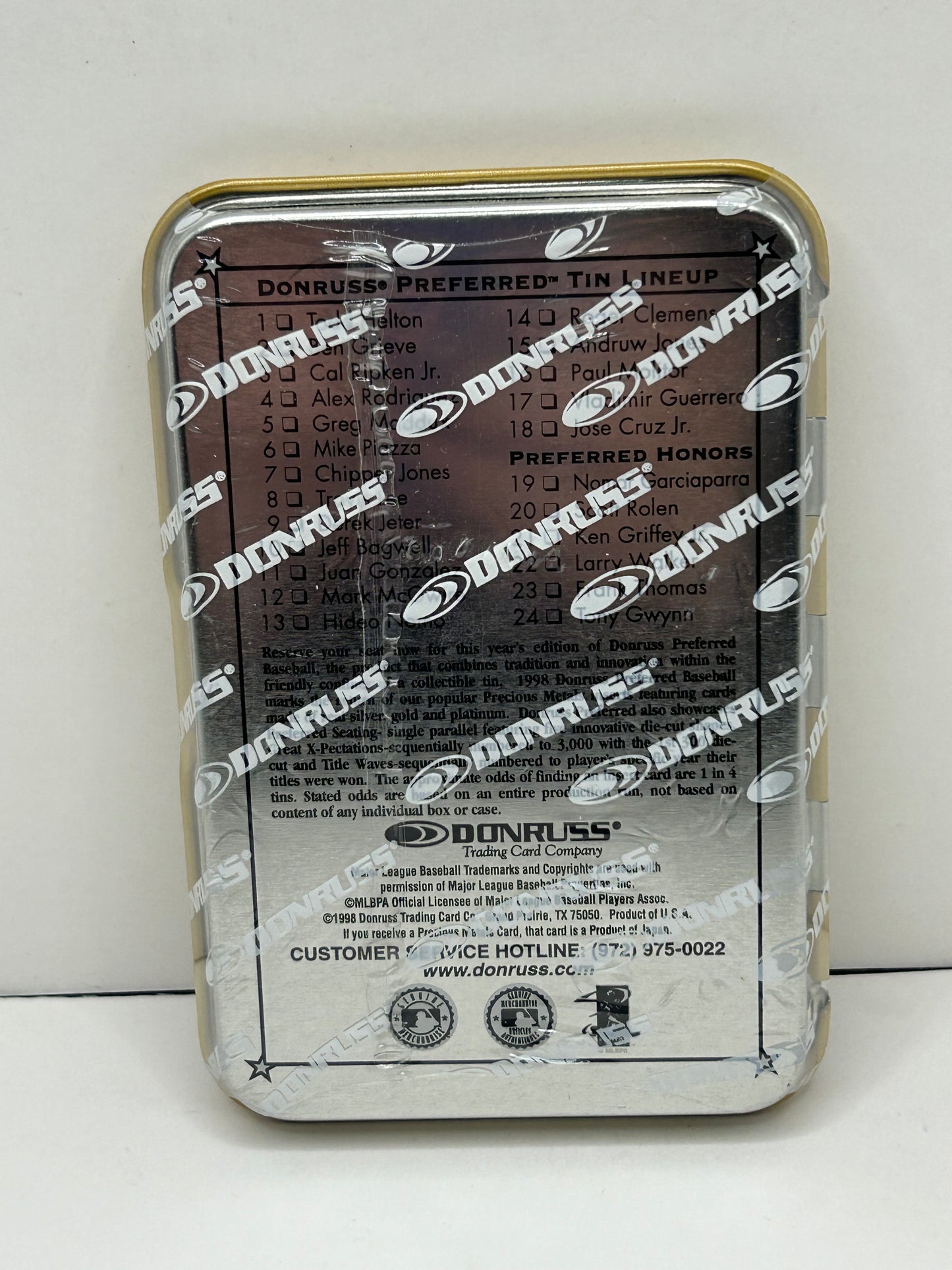 1998 Donruss Preferred Travis Lee Gold Tin #224/999 5 Cards Per Tin