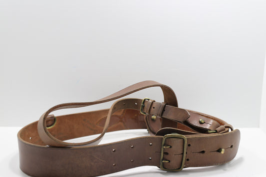 CHRISTY MATHEWSON SIGNED Sam Browne Liberty Belt w/Capt.ChemWarfare NY GIANTS PSA/DNA