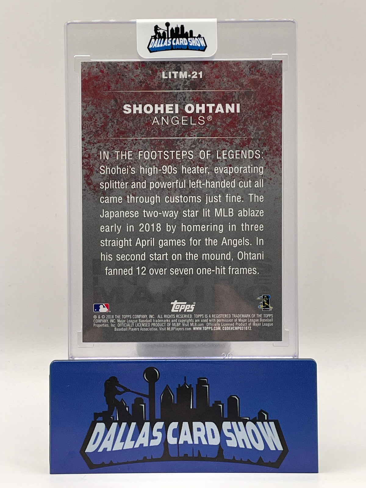 2018 Topps #LITM-21 Shohei Ohtani Legend In The Making Black