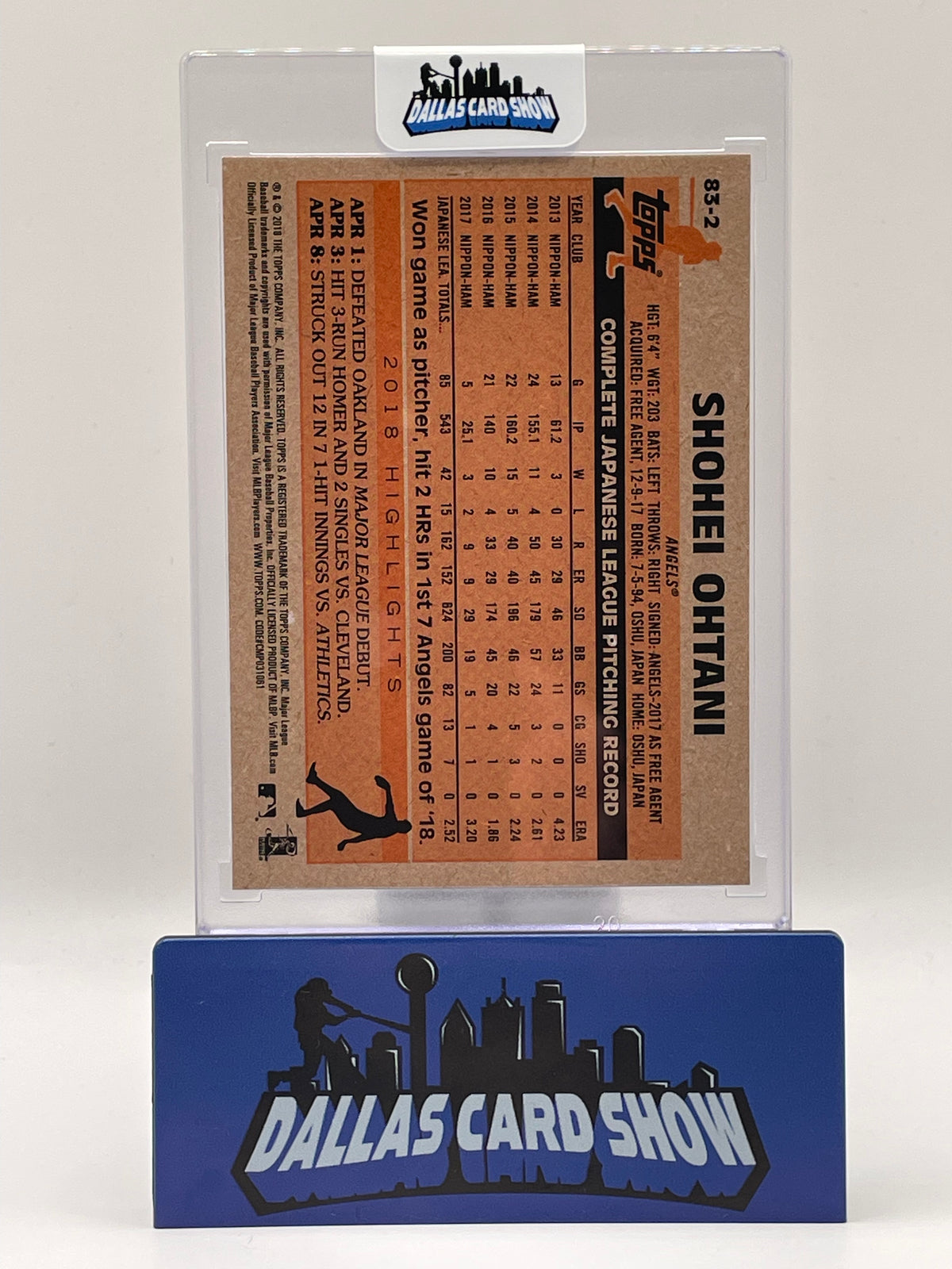 2018 Topps - 1983 Topps Design Shohei Ohtani #83-2 (RC)