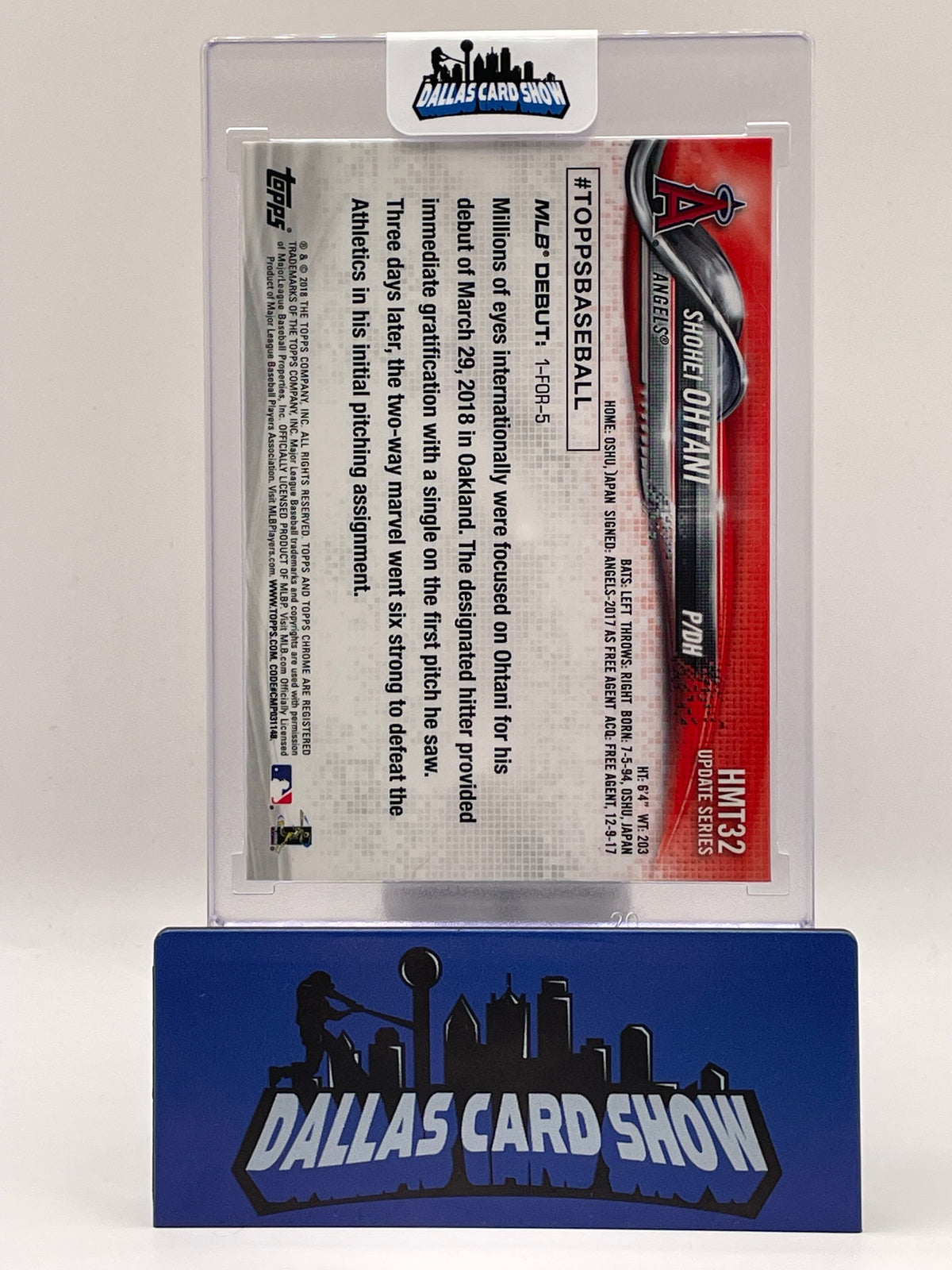 2018 Topps Chrome Update - Rookie Debut Shohei Ohtani #HMT32 (RC)