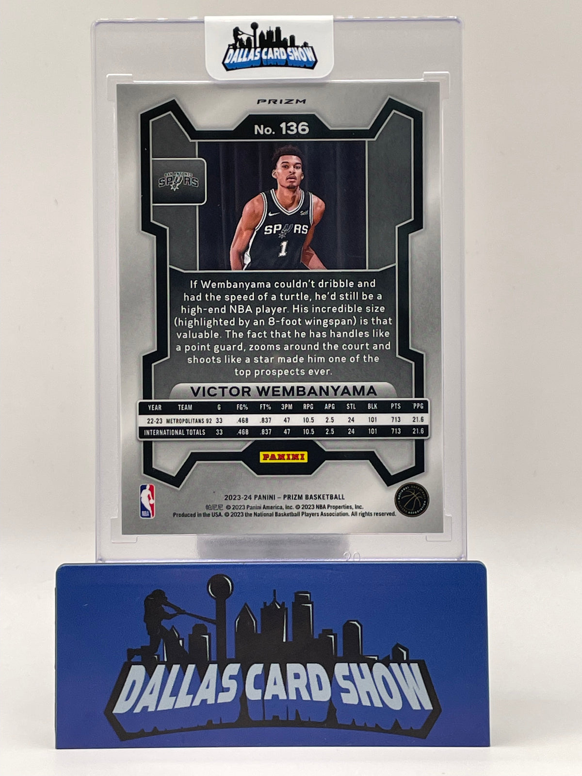 2023-24 Panini Prizm #136 Victor Wembanyama Hyper Rookie RC